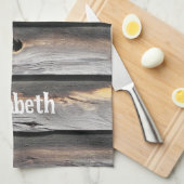 getekend door het weer als oude houten achtergrond theedoek (Quarter Fold)