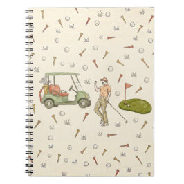 Getekend golf stijl notitieboek
