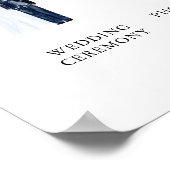 Getekend Waterschildering Bruiloft Dag Tijdschema  Poster (Hoek)