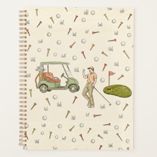 Getekende golf stijl planner (Voorkant)