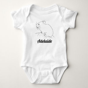 Getekende Pika Getekend op Baby Naam Steen Romper