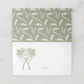 Getekte palmbomen Tropische bestemming bruiloft (Buitenkant ongevouwen)
