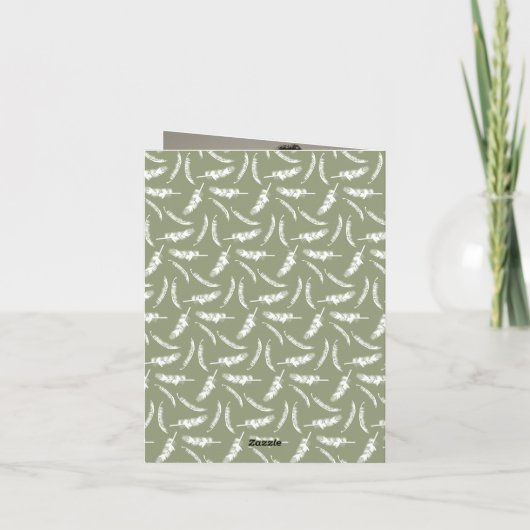 Getekte palmbomen Tropische bestemming bruiloft Bedankkaart (Achterkant)