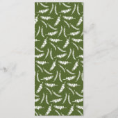 Getekte palmbomen Tropische bestemming bruiloft Programma (Achterkant)