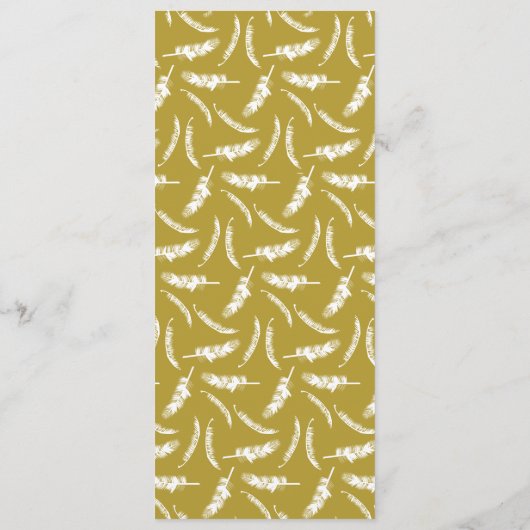 Getekte palmbomen Tropische bestemming bruiloft Programma (Achterkant)