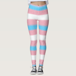 Getelegrafeerde bandkleurstrips met transgenderpri leggings