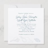 Getelegrafeerde Seashells Traditional Wedding Cere Kaart (Voorkant)