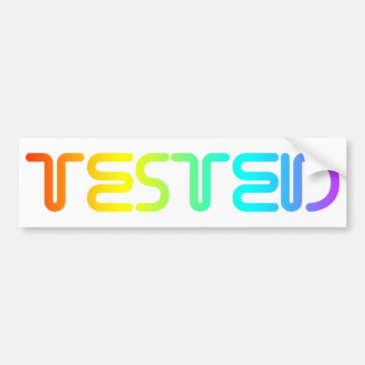 getest bumpersticker (Voorkant)