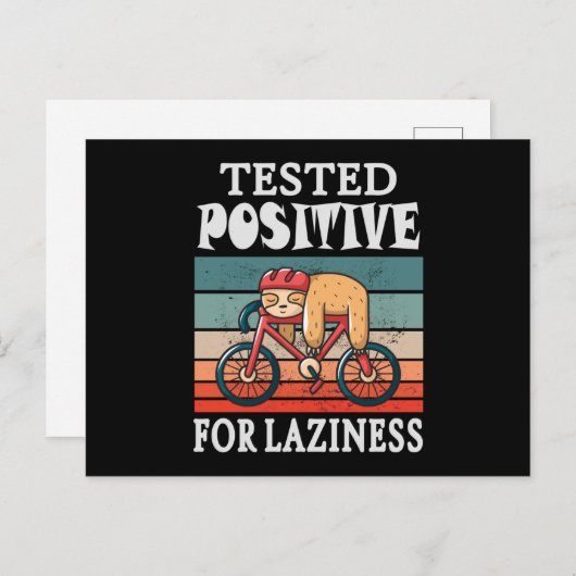 Getest positief voor laziness Sleuf op fiets Briefkaart (Voorkant / Achterkant)