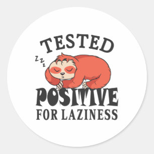 Getest positief voor luiderige sleuf ronde sticker