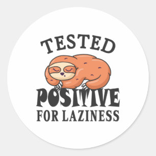 Getest positief voor luifheidssleuf ronde sticker