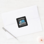 Getest positief voor luifheidssleuf vierkante sticker (Envelop)