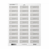 Getextureerd Bamboepapier 2 Monogram Adresetiket Etiket (Full Sheet)