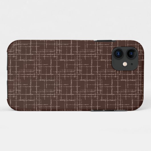 Getextureerd bruin. Case-Mate iPhone case (Achterkant (horizontaal))