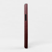 Getextureerd donkerrood leer Case-Mate iPhone case (Achterkant/rechts)