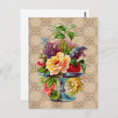 Getextureerd Floral display Briefkaart (Voorkant / Achterkant)