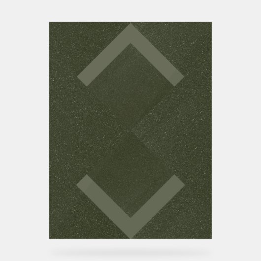 Getextureerd geometrisch mos acryl teken bord (Voorkant)