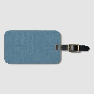 Getextureerd herringbone blauw. bagagelabel