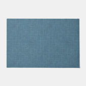 Getextureerd herringbone blauw. deurmat (Voorkant)