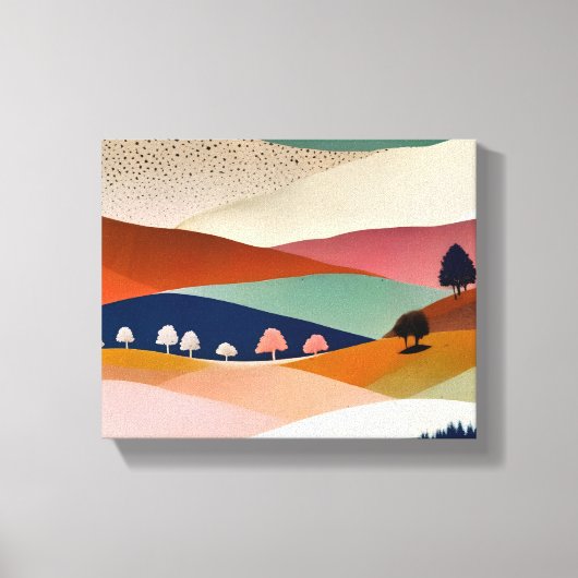 getextureerd landschap canvas afdruk (Voorkant)