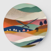 getextureerd landschap grote klok (Voorkant)