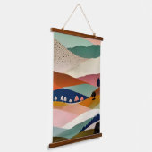 getextureerd landschap hangend wandkleed (Gebogen)