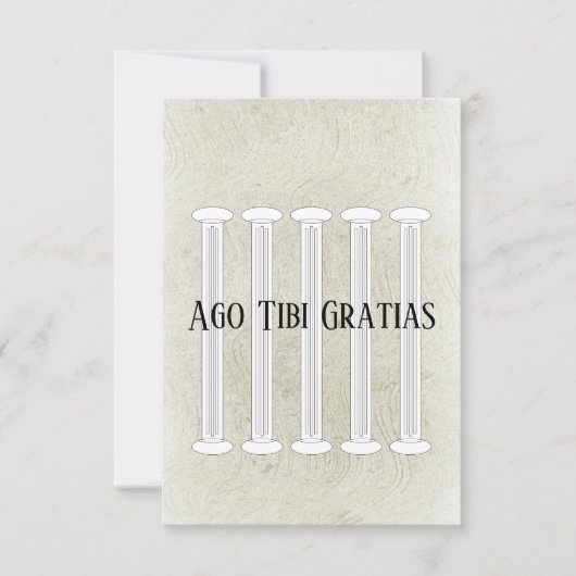 Getextureerd Latijn Bedankkaart (Voorkant)