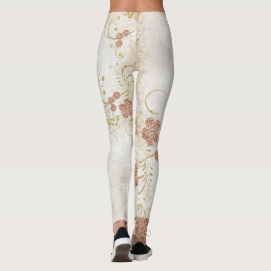 getextureerd linnen leggings (Achterkant)