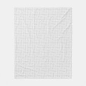 Getextureerd massief wit. fleece deken (Voorkant)