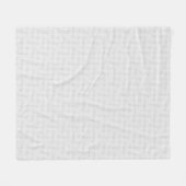 Getextureerd massief wit. fleece deken (Voorkant (Horizontaal))