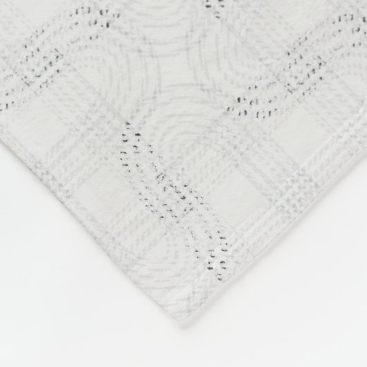 Getextureerd massief wit. fleece deken (Hoek)