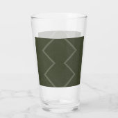 Getextureerd mos groen zigzag pint glas (Achterkant)