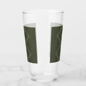 Getextureerd mos groen zigzag pint glas (Links)