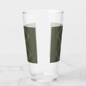 Getextureerd mos groen zigzag pint glas (Rechts)