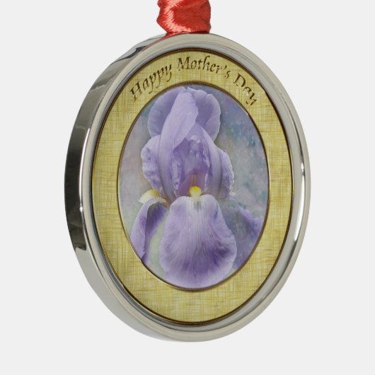 Getextureerd Paars Iris Moederdag Ornament (Rechts)