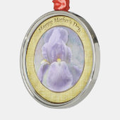 Getextureerd Paars Iris Moederdag Ornament (Links)