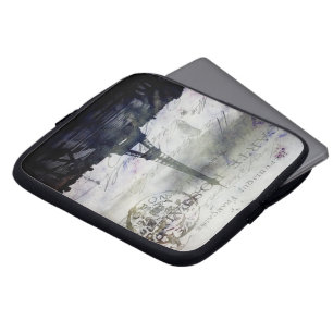 Getextureerd Parijs in Lavender Laptop Bag Sleeve