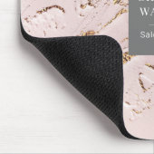 getextureerd roos goud moderne monogram Muismat (Hoek)