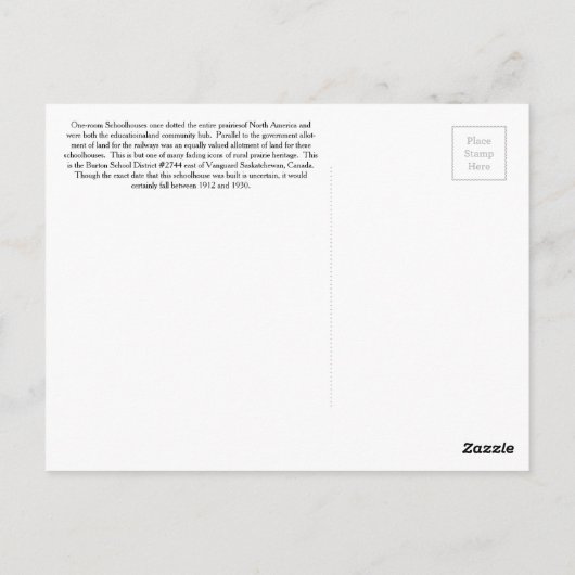 Getextureerd  Schoolhouse Briefkaart (Achterkant)