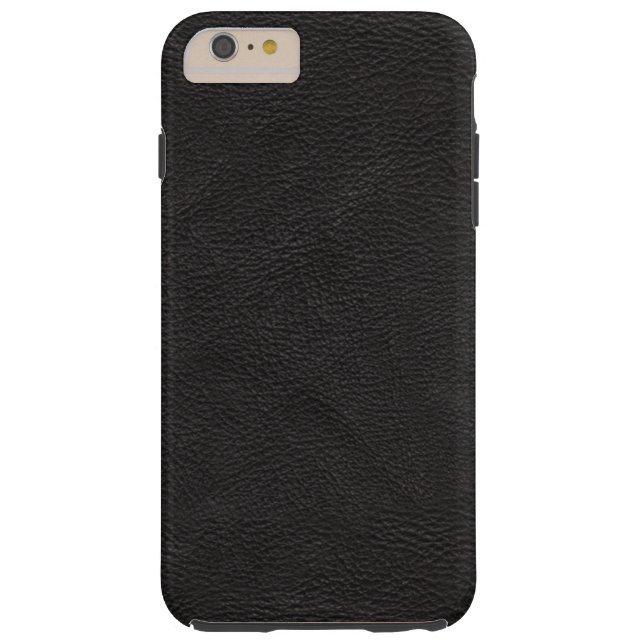Getextureerd zwart leder Case-Mate iPhone case (Achterkant)
