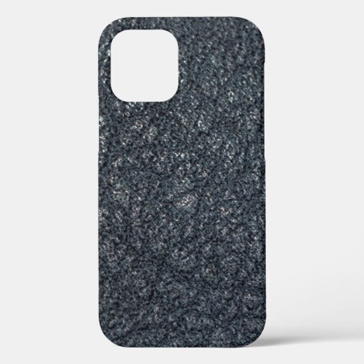 getextureerd zwart leder Case-Mate iPhone case (Achterkant)