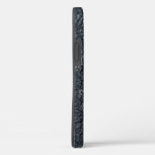 getextureerd zwart leder Case-Mate iPhone case (Achterkant / Rechts)