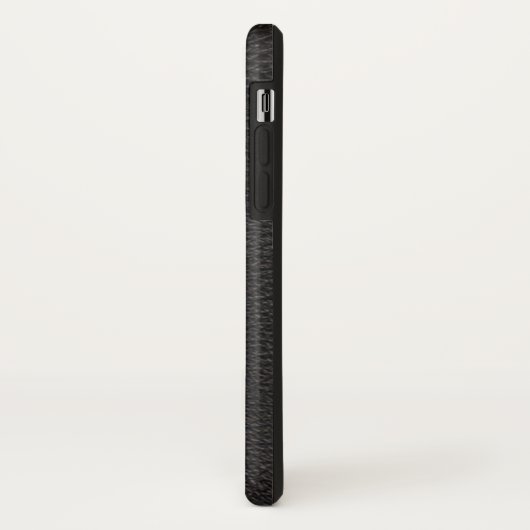Getextureerd zwart leder Case-Mate iPhone case (Achterkant/links)
