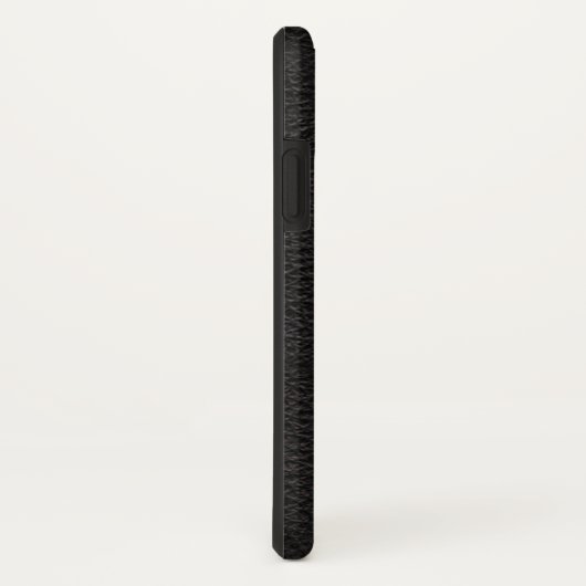 Getextureerd zwart leder Case-Mate iPhone case (Achterkant / rechts)