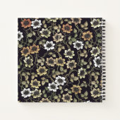  getextureerde Anemone Floral achtergrond | Notitieboek (Achterkant)