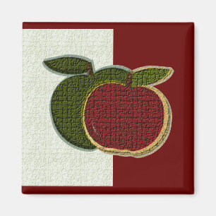 Getextureerde appelen (mint/cranberryi) Magnet Magneet