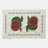 Getextureerde appelen (nerts) theedoek (Horizontaal)