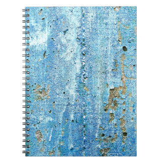 Getextureerde betonnen muur, roestvlekken. notitieboek