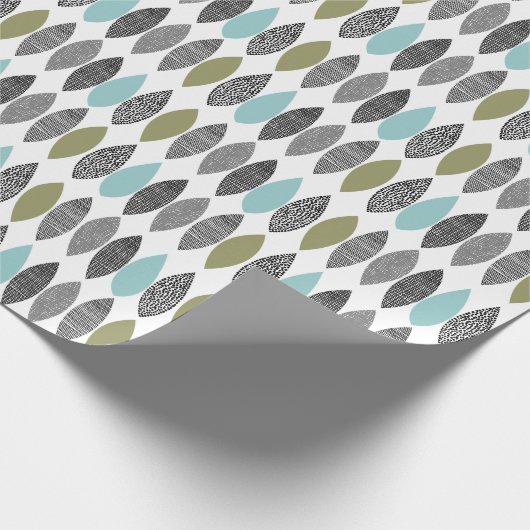 Getextureerde bladeren 01 cadeaupapier (Hoek)