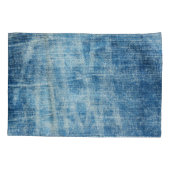 Getextureerde Blue Denim Close-up Kussensloop (Achterkant)